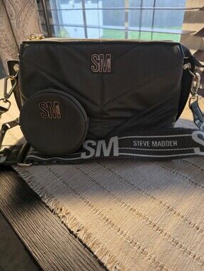 Steve Madden Quilted Crossbody with Detachable Coin Pouch